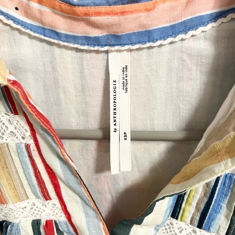 Anthropologie Georgina Tiered cotton Shirt Dress - Picture 4 of 12